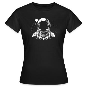 Astronaut schwarz-weiß - Frauen T-Shirt - Schwarz - Vorne - AI Model Female 172 dark (172cm)