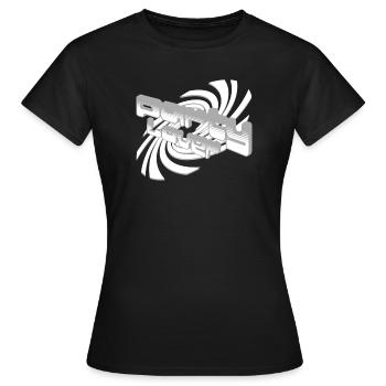 3D Sound Waves Font Design - Women's T-Shirt - black - Front - AI Model Female 172 dark (172cm)