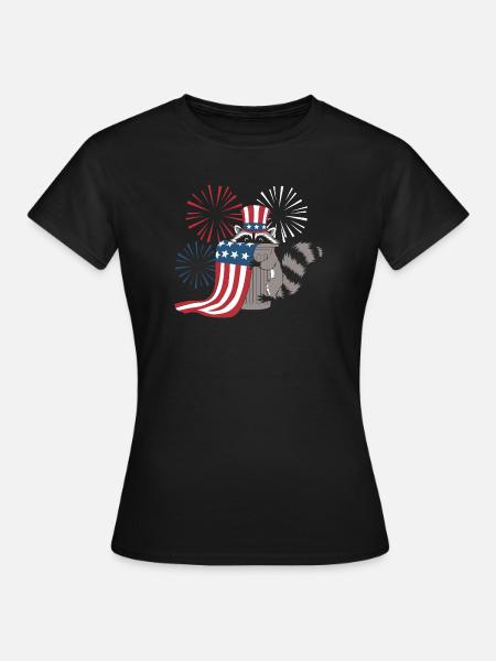 Patriottisch wasbeervuurwerk - Vrouwen T-shirt - zwart