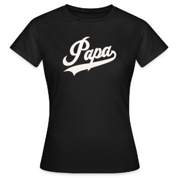 Classic Papa Script - Women's T-Shirt - black - Front - AI Model Female 172 dark (172cm)