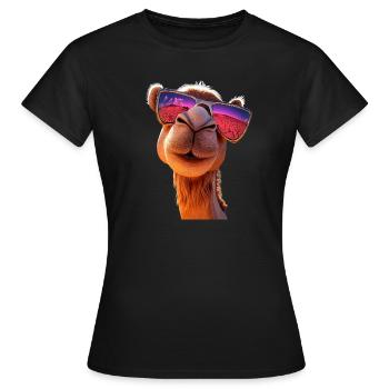 Camel Dromedary Bactrian Camel Gift Camels - Women's T-Shirt - black - Front - AI Model Female 172 dark (172cm)