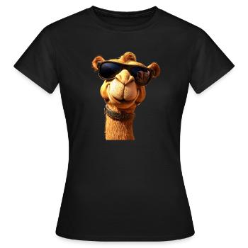 Camel Dromedary Bactrian Camel Gift Camels - Women's T-Shirt - black - Front - AI Model Female 172 dark (172cm)