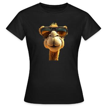 Camel Dromedary Bactrian Camel Gift Camels - Women's T-Shirt - black - Front - AI Model Female 172 dark (172cm)