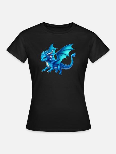 Drache - Frauen T-Shirt - Schwarz