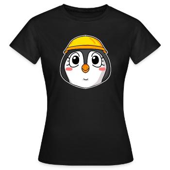 Penguin Construction Site - Women's T-Shirt - black - Front - AI Model Female 172 dark (172cm)