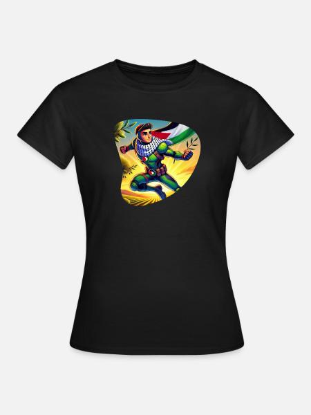 Falastin Hero - Frauen T-Shirt - Schwarz