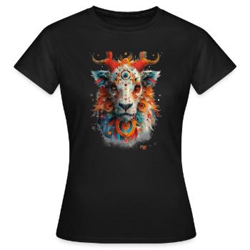Design animalier - T-shirt Femme - noir - Devant - AI Model Female 172 dark (172cm)