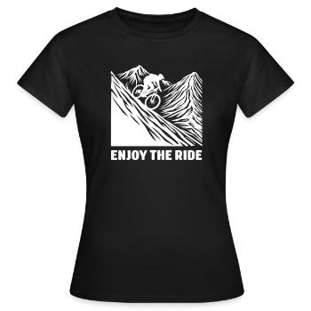 VTT - Profitez de la balade - T-shirt Femme - noir - Devant - AI Model Female 172 dark (172cm)