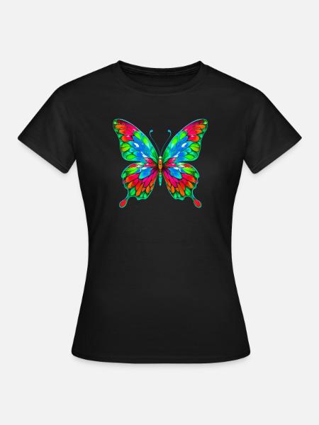 Schmetterling - Frauen T-Shirt - Schwarz