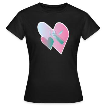 Love Assemble 00 - Women's T-Shirt - black - Front - AI Model Female 172 dark (172cm)