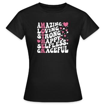 Die beste Mutter aller Zeiten - Frauen T-Shirt - Schwarz - Vorne - AI Model Female 172 dark (172cm)