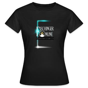 Logo Fischinger-Online grand sans URL - T-shirt Femme - noir - Devant - AI Model Female 172 dark (172cm)