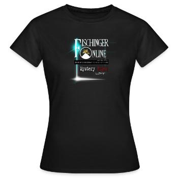 Fischinger-Online raccourci avec Mystery Files + URL - T-shirt Femme - noir - Devant - AI Model Female 172 dark (172cm)
