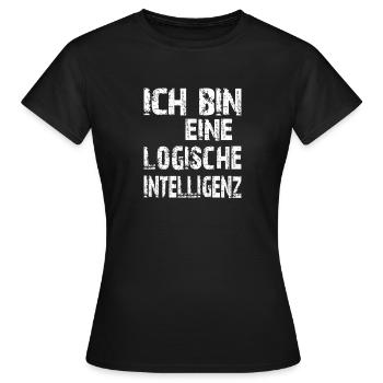 L’IA dit que je suis une intelligence logique - T-shirt Femme - noir - Devant - AI Model Female 172 dark (172cm)