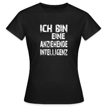 L’IA dit que je suis une intelligence attrayante - T-shirt Femme - noir - Devant - AI Model Female 172 dark (172cm)