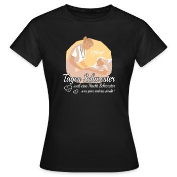 Sœur de jour - T-shirt Femme - noir - Devant - AI Model Female 172 dark (172cm)
