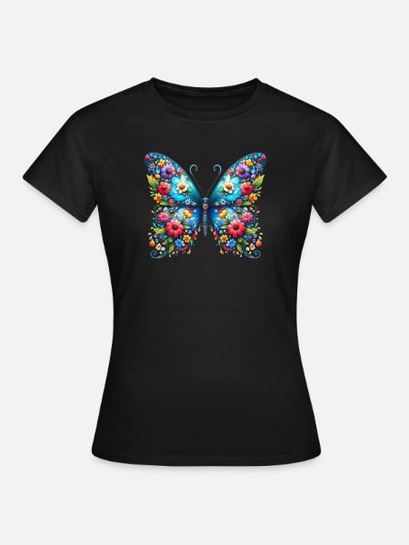 Schmetterling - Frauen T-Shirt - Schwarz