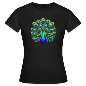 Paon - T-shirt Femme - noir - Devant - AI Model Female 172 dark (172cm)