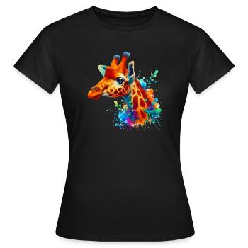 Girafe - T-shirt Femme - noir - Devant - AI Model Female 172 dark (172cm)