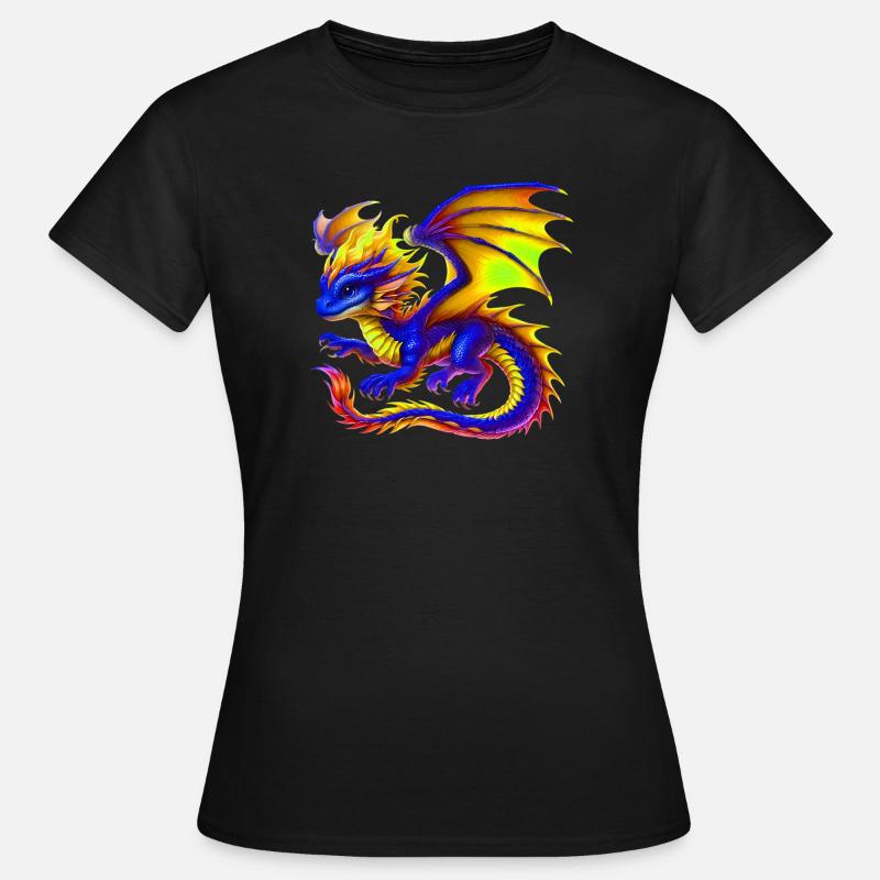 Drache - Frauen T-Shirt - Schwarz
