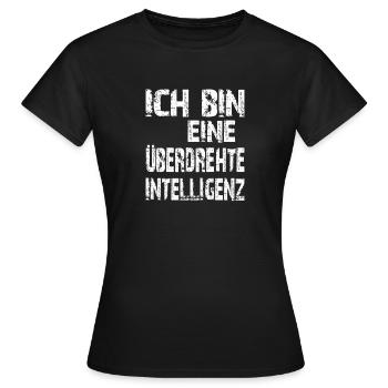 L’IA dicte : Je suis une intelligence exagérée - T-shirt Femme - noir - Devant - AI Model Female 172 dark (172cm)