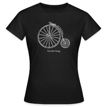 Vintage Fahrrad Erneuerbare Energie - Frauen T-Shirt - Schwarz - Vorne - AI Model Female 172 dark (172cm)