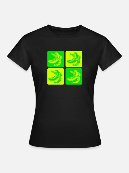 Abstrakte Bananen Pop-Art Design - Frauen T-Shirt - Schwarz