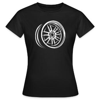Jante de réglage élégante – Auto-Design - T-shirt Femme - noir - Devant - AI Model Female 172 dark (172cm)