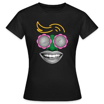 Cooles Kunst Gesicht für Dich! - Frauen T-Shirt - Schwarz - Vorne - AI Model Female 172 dark (172cm)