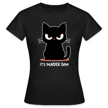 Murder Day (dark) - Women's T-Shirt - black - Front - AI Model Female 172 dark (172cm)