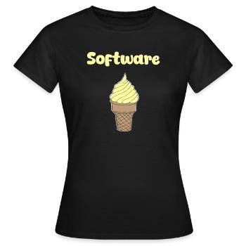 Software Eis Vanille - Frauen T-Shirt - Schwarz - Vorne - AI Model Female 172 dark (172cm)