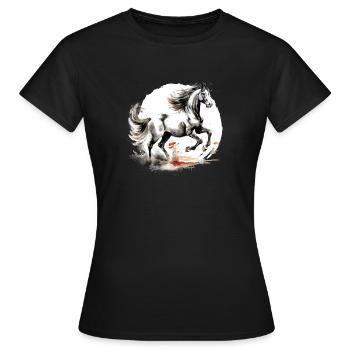 Chinesisches Sternzeichen Pferd - Frauen T-Shirt - Schwarz - Vorne - AI Model Female 172 dark (172cm)