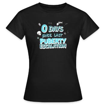 Chemise drôle d’escalade de la puberté - T-shirt Femme - noir - Devant - AI Model Female 172 dark (172cm)