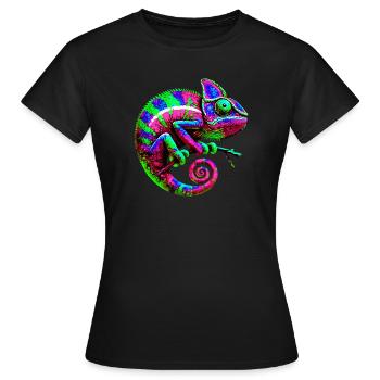 Caméléon - T-shirt Femme - noir - Devant - AI Model Female 172 dark (172cm)