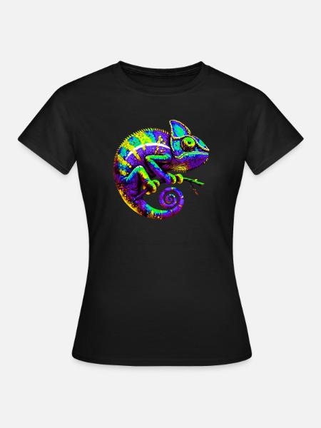 Chamäleon - Frauen T-Shirt - Schwarz