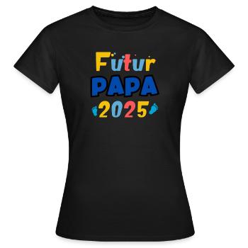 Future Dad 2025 Rainbow - Frauen T-Shirt - Schwarz - Vorne - AI Model Female 172 dark (172cm)