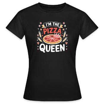 Je suis la reine de la pizza - T-shirt Femme - noir - Devant - AI Model Female 172 dark (172cm)