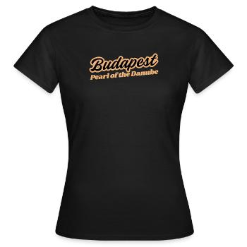 Perle du Danube de Budapest - T-shirt Femme - noir - Devant - AI Model Female 172 dark (172cm)