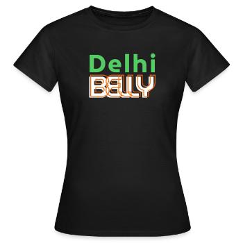 T-shirt Logo néon Delhi Belly - T-shirt Femme - noir - Devant - AI Model Female 172 dark (172cm)