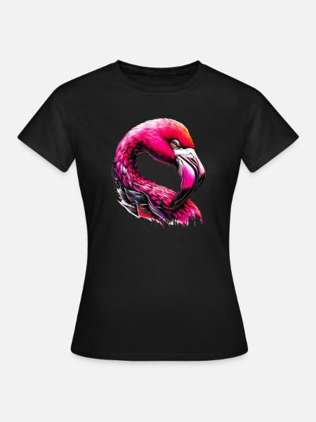 Flamingo - Frauen T-Shirt - Schwarz