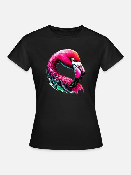 Flamingo - Frauen T-Shirt - Schwarz