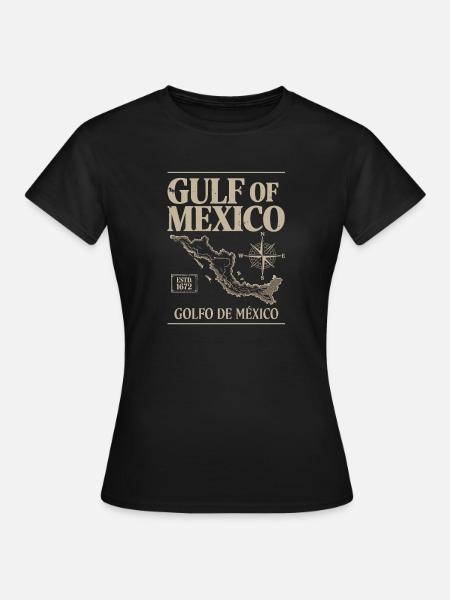 Vintage Gulf of Mexico Retro Golfo de México 1672 - T-shirt Femme - noir