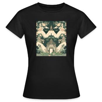 Panorama des Königreichs Thailands Tempel - Frauen T-Shirt - Schwarz - Vorne - AI Model Female 172 dark (172cm)