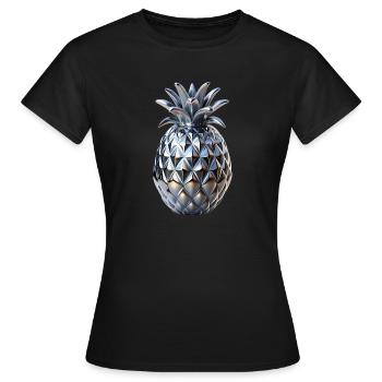 Chrom Ananas - Frauen T-Shirt - Schwarz - Vorne - AI Model Female 172 dark (172cm)