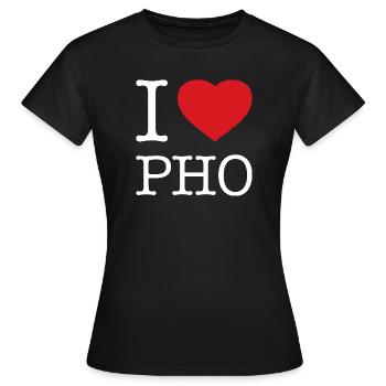 I LOVE PHO - Frauen T-Shirt - Schwarz - Vorne - AI Model Female 172 dark (172cm)