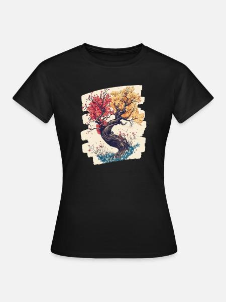 Frühling Frühlingsanfang Blume Blumen - Frauen T-Shirt - Schwarz