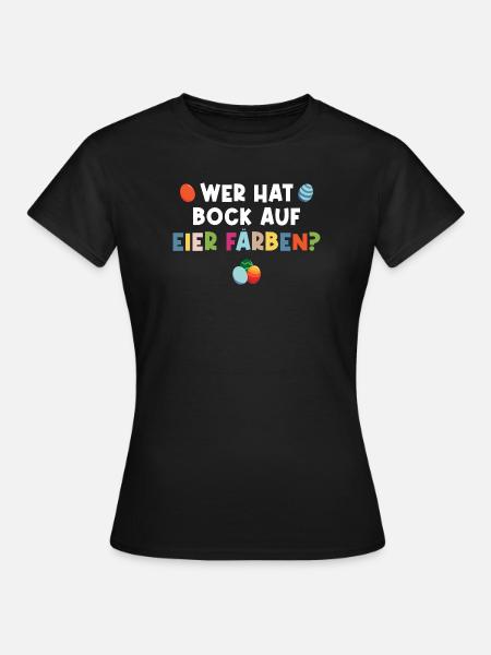 Ostern Eier färben - Frauen T-Shirt - Schwarz