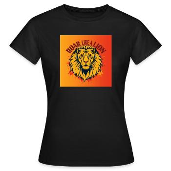 Roar like a Lion - T-shirt Femme - noir - Devant - AI Model Female 172 dark (172cm)