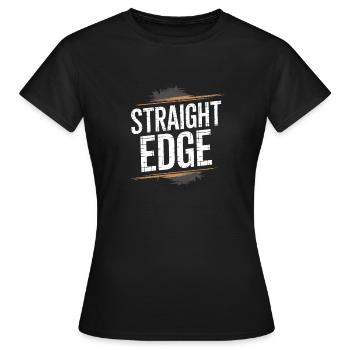 Straight Edge Schriftzug für Straight Edger Life - Frauen T-Shirt - Schwarz - Vorne - AI Model Female 172 dark (172cm)