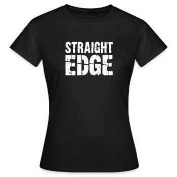 Straight Edge Schriftzug für Straight Edger Life - Frauen T-Shirt - Schwarz - Vorne - AI Model Female 172 dark (172cm)